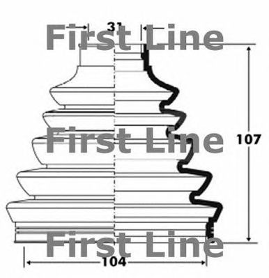 FIRST LINE fcb6087 -  Пыльник, приводной вал